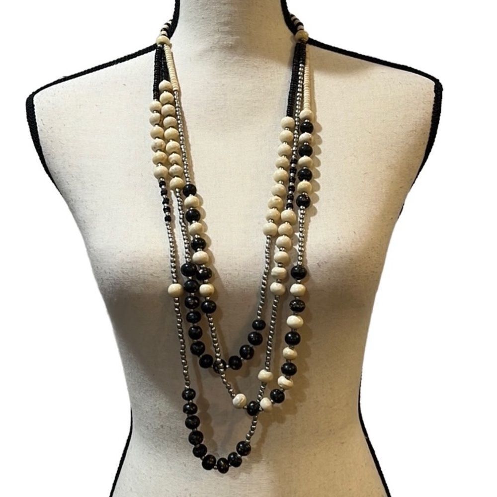 Multi-Layer, Multi Strand Beaded Necklace
